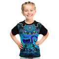 personalised-australia-leo-lizard-zodiac-kid-t-shirt-auz-astrology-aboriginal-aqua