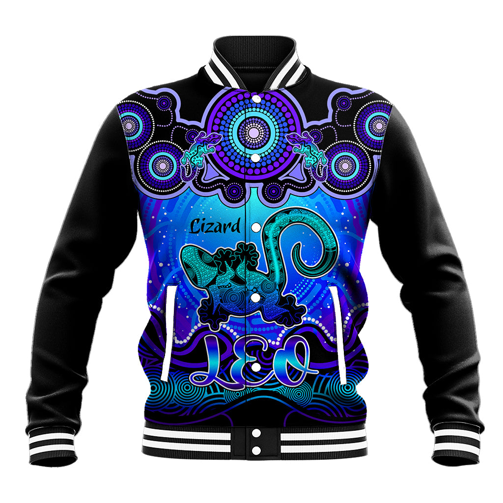 personalised-australia-leo-lizard-zodiac-baseball-jacket-auz-astrology-aboriginal-blue