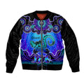 personalised-australia-leo-lizard-zodiac-bomber-jacket-auz-astrology-aboriginal-blue