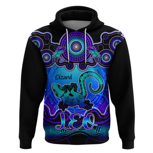 personalised-australia-leo-lizard-zodiac-hoodie-auz-astrology-aboriginal-blue