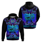 personalised-australia-leo-lizard-zodiac-hoodie-auz-astrology-aboriginal-blue