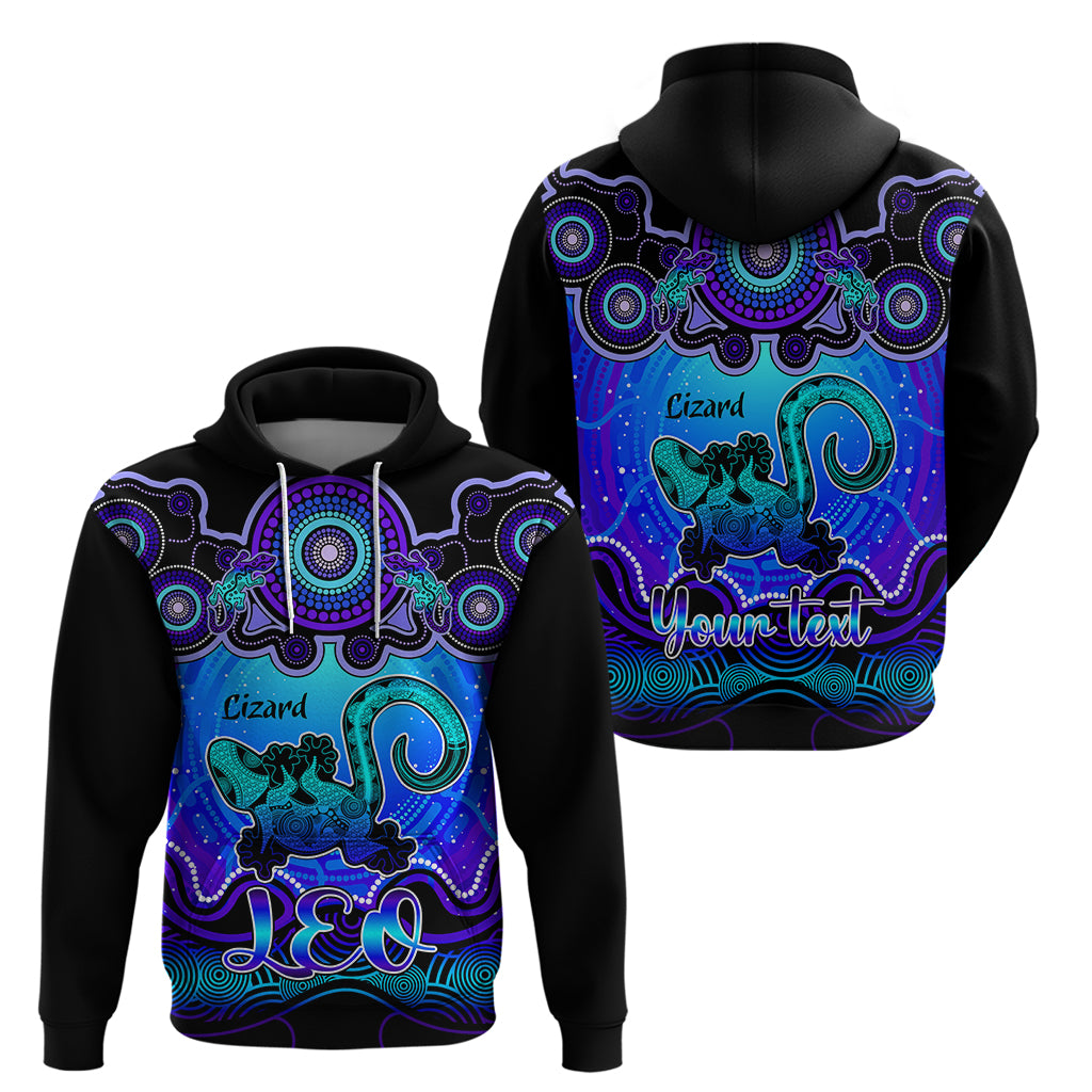 personalised-australia-leo-lizard-zodiac-hoodie-auz-astrology-aboriginal-blue