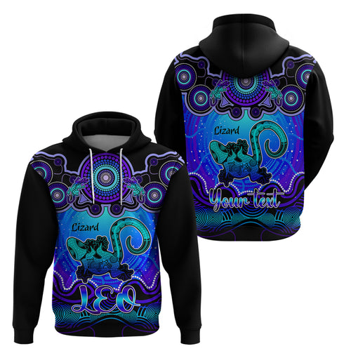 personalised-australia-leo-lizard-zodiac-hoodie-auz-astrology-aboriginal-blue