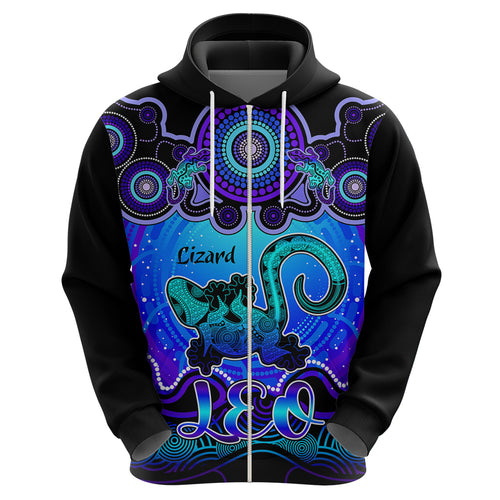 personalised-australia-leo-lizard-zodiac-hoodie-auz-astrology-aboriginal-blue