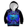 personalised-australia-leo-lizard-zodiac-kid-hoodie-auz-astrology-aboriginal-blue