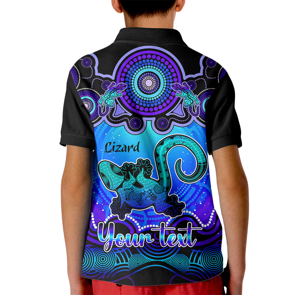 personalised-australia-leo-lizard-zodiac-kid-polo-shirt-auz-astrology-aboriginal-blue