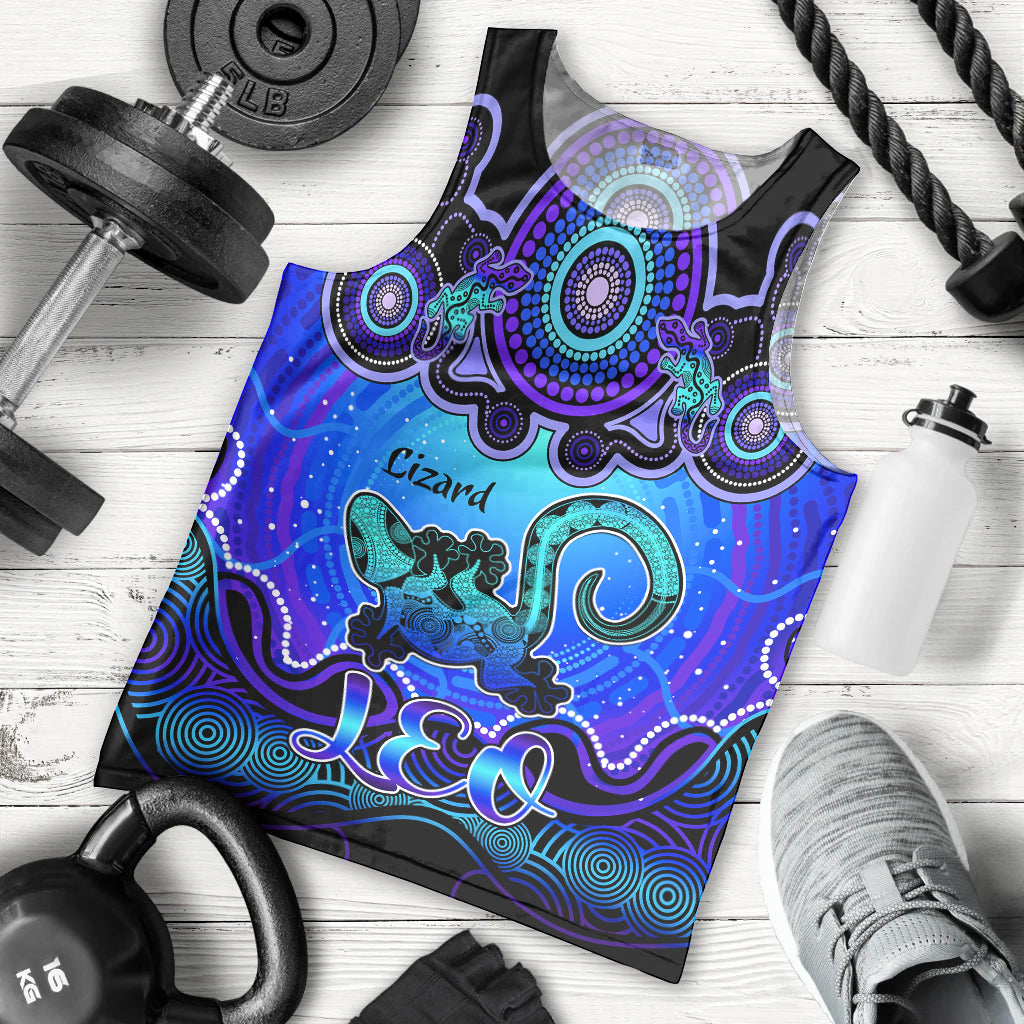 personalised-australia-leo-lizard-zodiac-men-tank-top-auz-astrology-aboriginal-blue