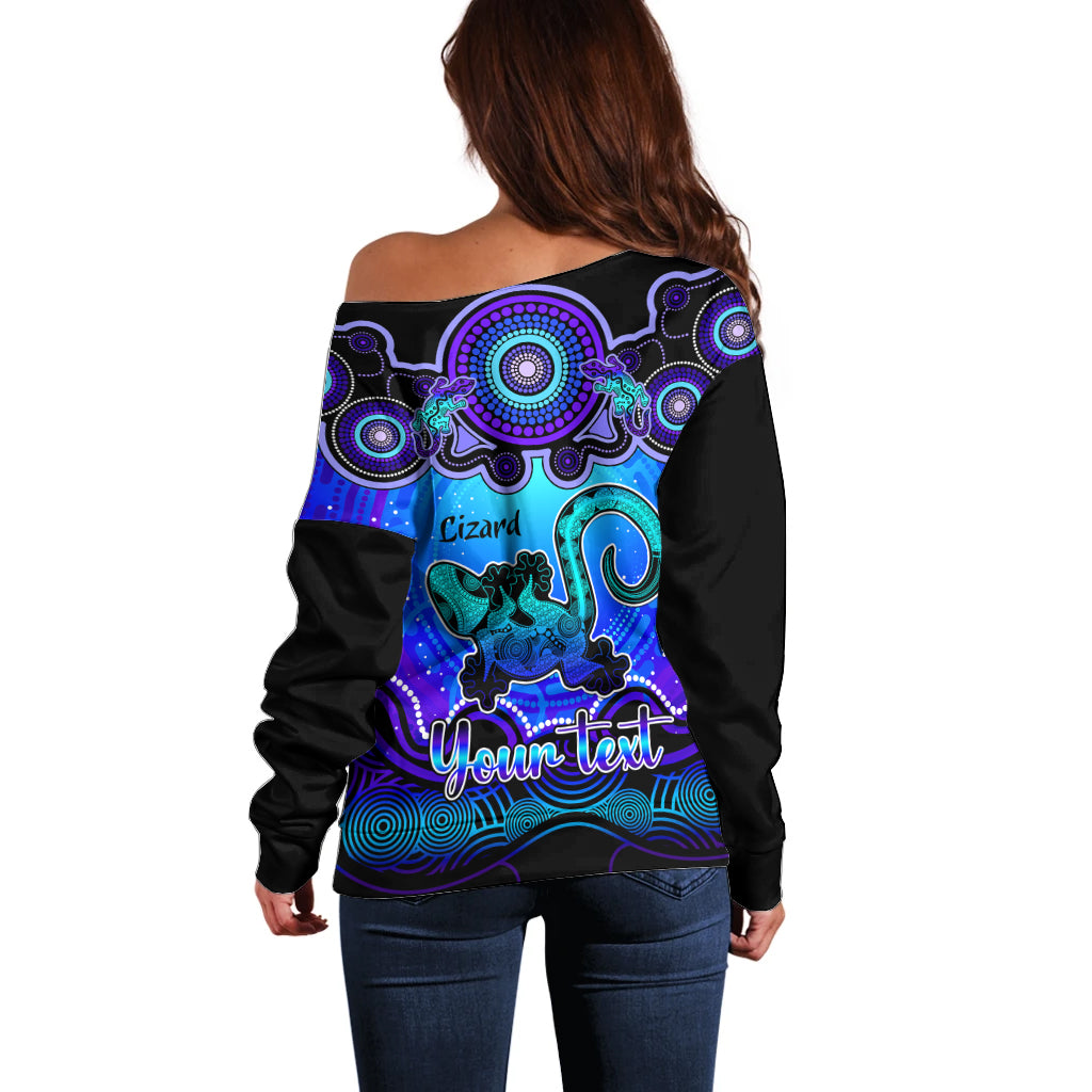 personalised-australia-leo-lizard-zodiac-off-shoulder-sweater-auz-astrology-aboriginal-blue