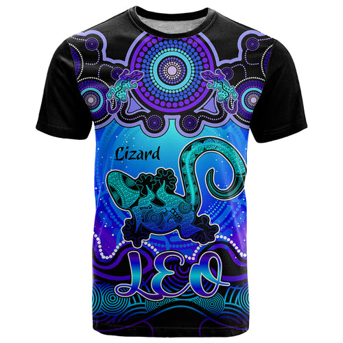 personalised-australia-leo-lizard-zodiac-t-shirt-auz-astrology-aboriginal-blue