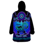 personalised-australia-leo-lizard-zodiac-wearable-blanket-hoodie-auz-astrology-aboriginal-blue