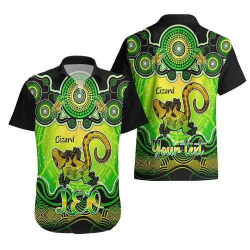 personalised-australia-leo-lizard-zodiac-hawaiian-shirt-auz-astrology-aboriginal-green