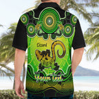 personalised-australia-leo-lizard-zodiac-hawaiian-shirt-auz-astrology-aboriginal-green