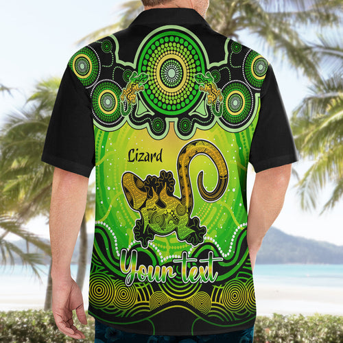 personalised-australia-leo-lizard-zodiac-hawaiian-shirt-auz-astrology-aboriginal-green