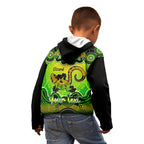 personalised-australia-leo-lizard-zodiac-kid-hoodie-auz-astrology-aboriginal-green