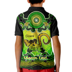 personalised-australia-leo-lizard-zodiac-kid-polo-shirt-auz-astrology-aboriginal-green