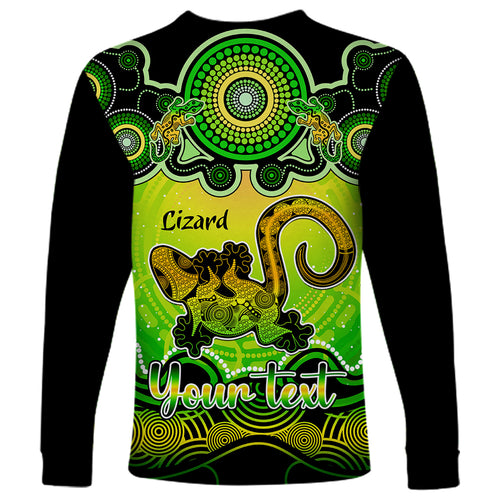 personalised-australia-leo-lizard-zodiac-long-sleeve-shirt-auz-astrology-aboriginal-green