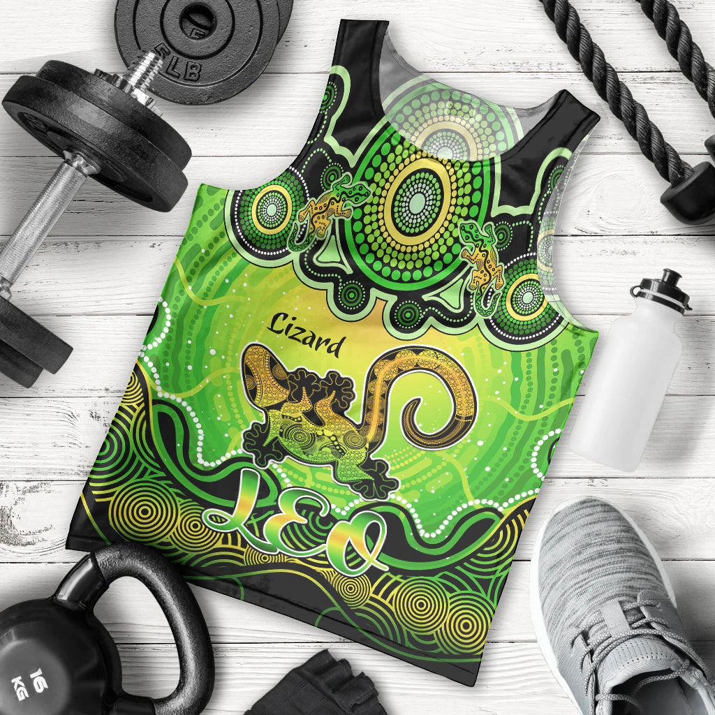 personalised-australia-leo-lizard-zodiac-men-tank-top-auz-astrology-aboriginal-green