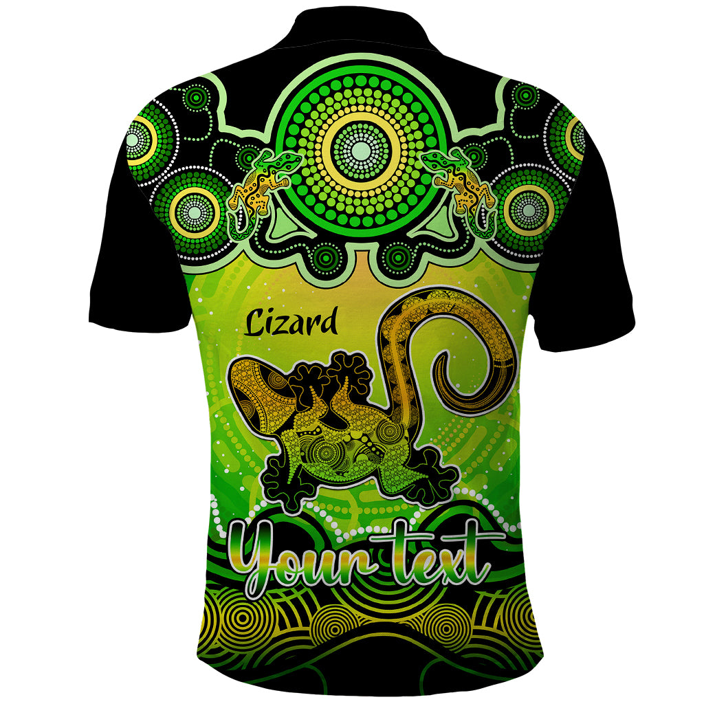 personalised-australia-leo-lizard-zodiac-polo-shirt-auz-astrology-aboriginal-green