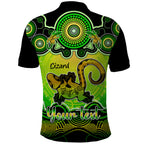 personalised-australia-leo-lizard-zodiac-polo-shirt-auz-astrology-aboriginal-green