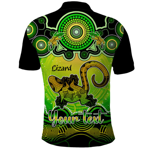 personalised-australia-leo-lizard-zodiac-polo-shirt-auz-astrology-aboriginal-green