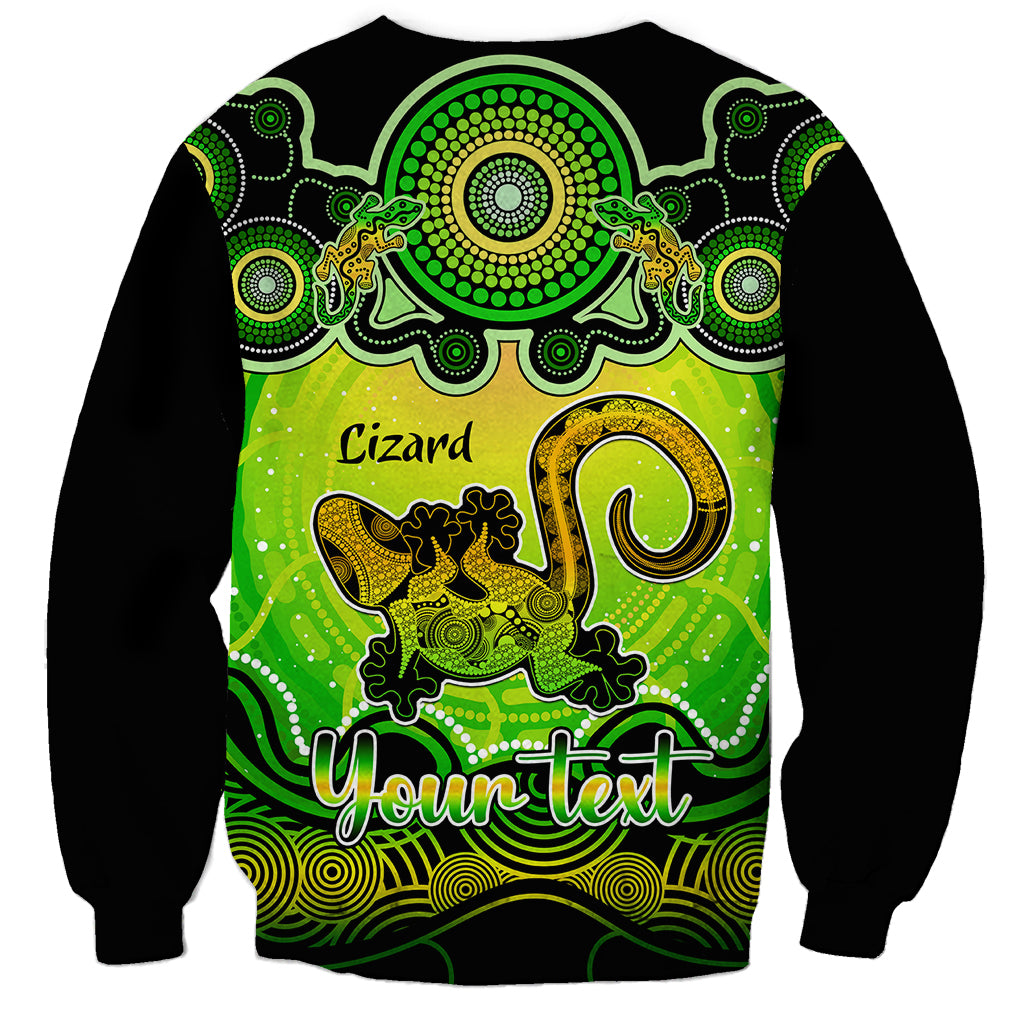 personalised-australia-leo-lizard-zodiac-sweatshirt-auz-astrology-aboriginal-green