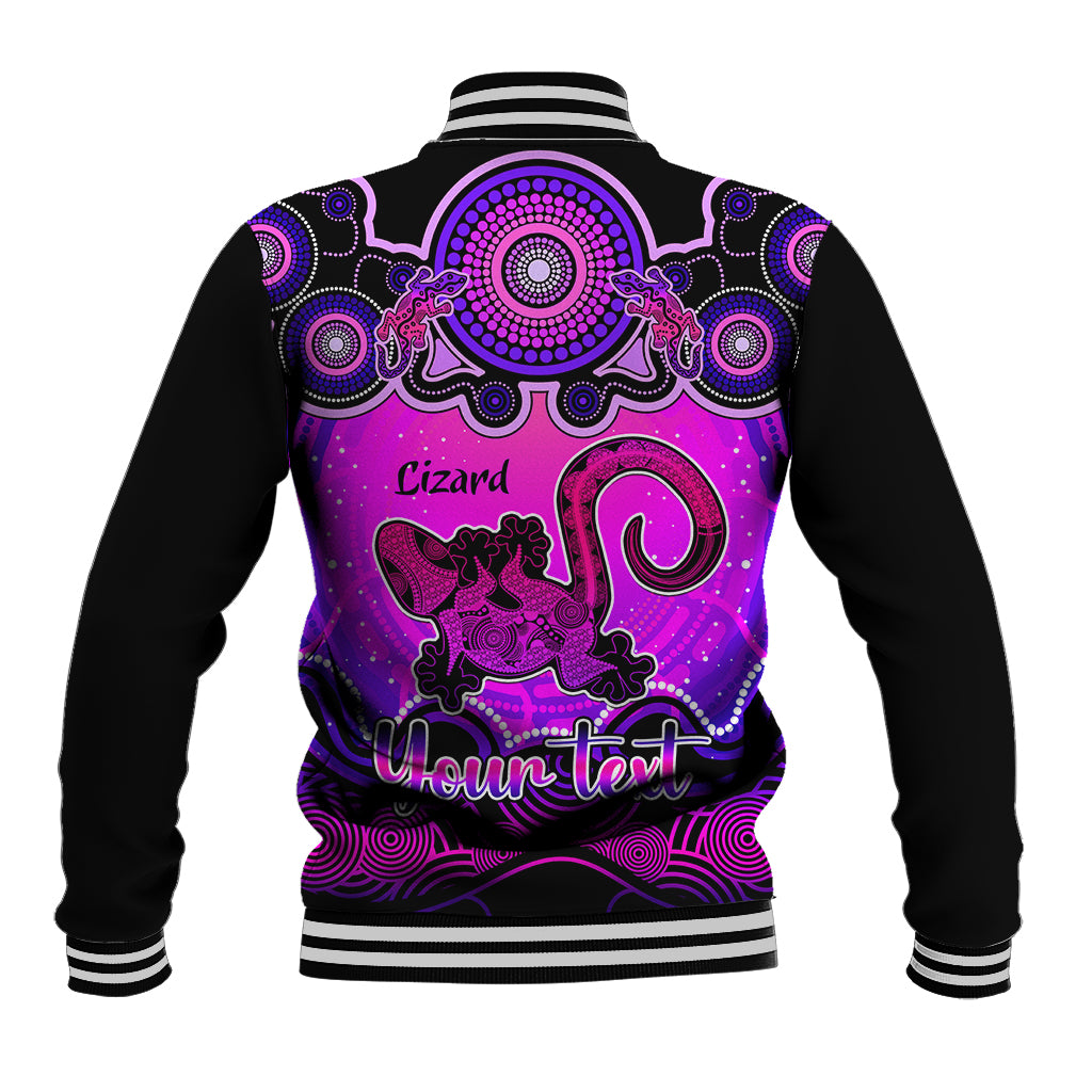 personalised-australia-leo-lizard-zodiac-baseball-jacket-auz-astrology-aboriginal-magenta