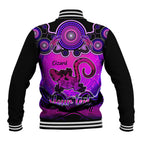 personalised-australia-leo-lizard-zodiac-baseball-jacket-auz-astrology-aboriginal-magenta
