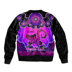 personalised-australia-leo-lizard-zodiac-bomber-jacket-auz-astrology-aboriginal-magenta