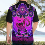 personalised-australia-leo-lizard-zodiac-hawaiian-shirt-auz-astrology-aboriginal-magenta