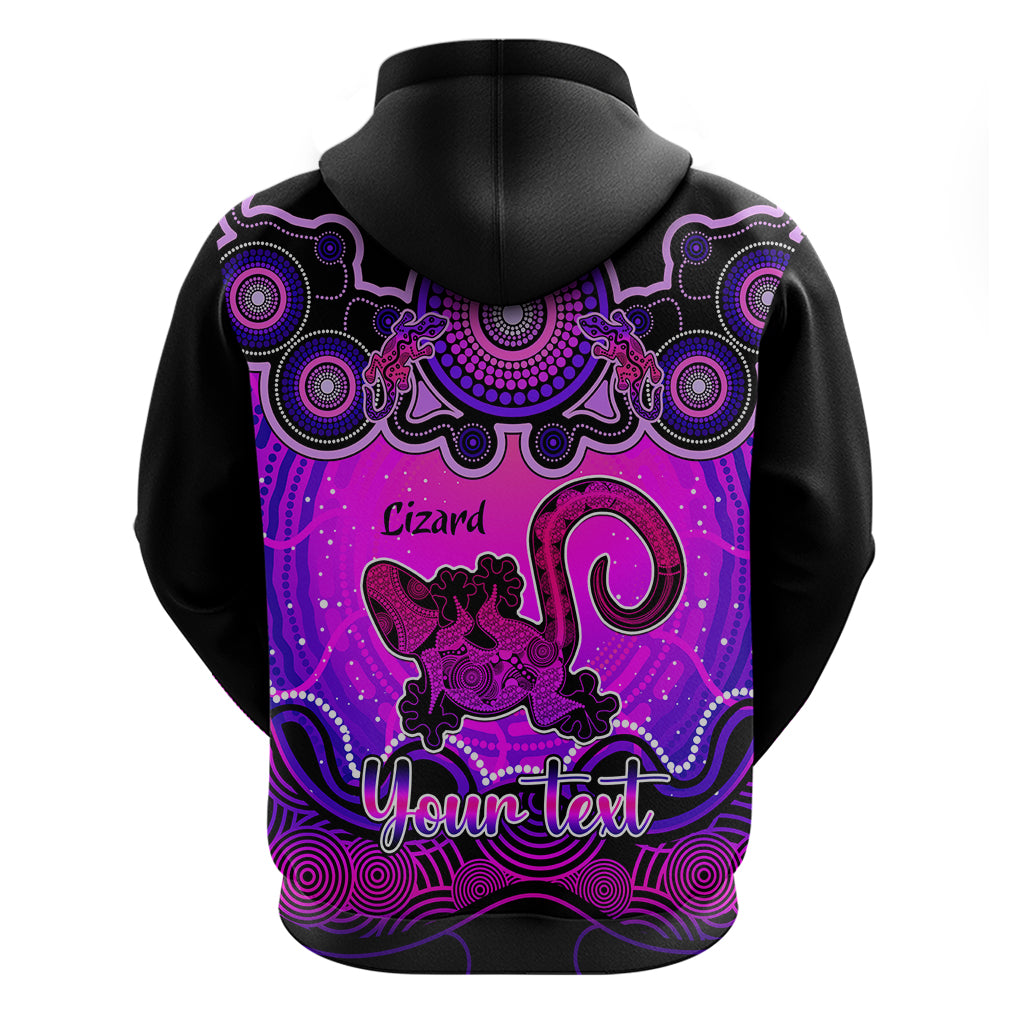 personalised-australia-leo-lizard-zodiac-hoodie-auz-astrology-aboriginal-magenta