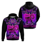 personalised-australia-leo-lizard-zodiac-hoodie-auz-astrology-aboriginal-magenta