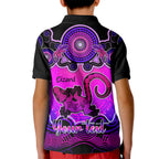 personalised-australia-leo-lizard-zodiac-kid-polo-shirt-auz-astrology-aboriginal-magenta