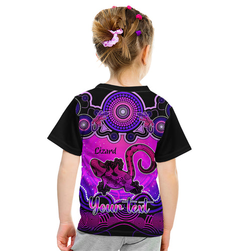 personalised-australia-leo-lizard-zodiac-kid-t-shirt-auz-astrology-aboriginal-magenta
