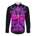 personalised-australia-leo-lizard-zodiac-long-sleeve-button-shirt-auz-astrology-aboriginal-magenta