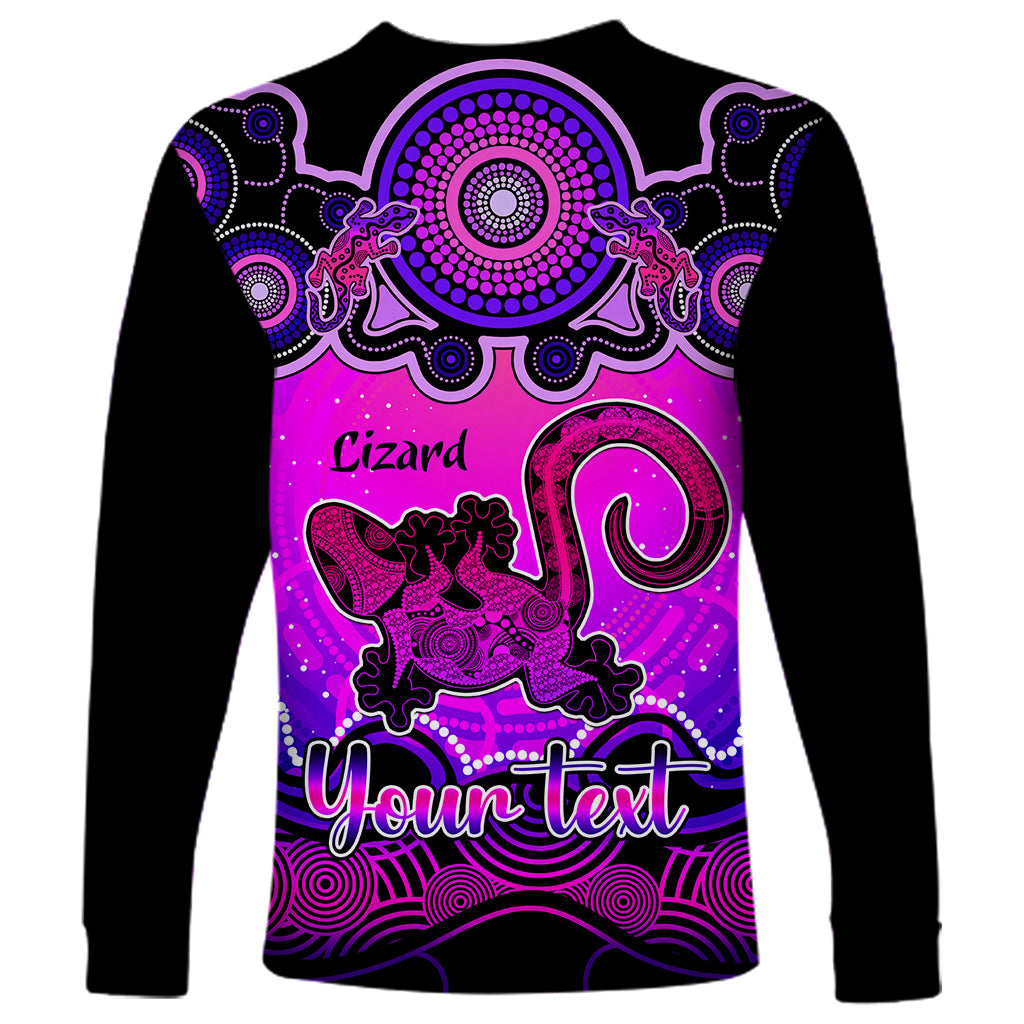 personalised-australia-leo-lizard-zodiac-long-sleeve-shirt-auz-astrology-aboriginal-magenta