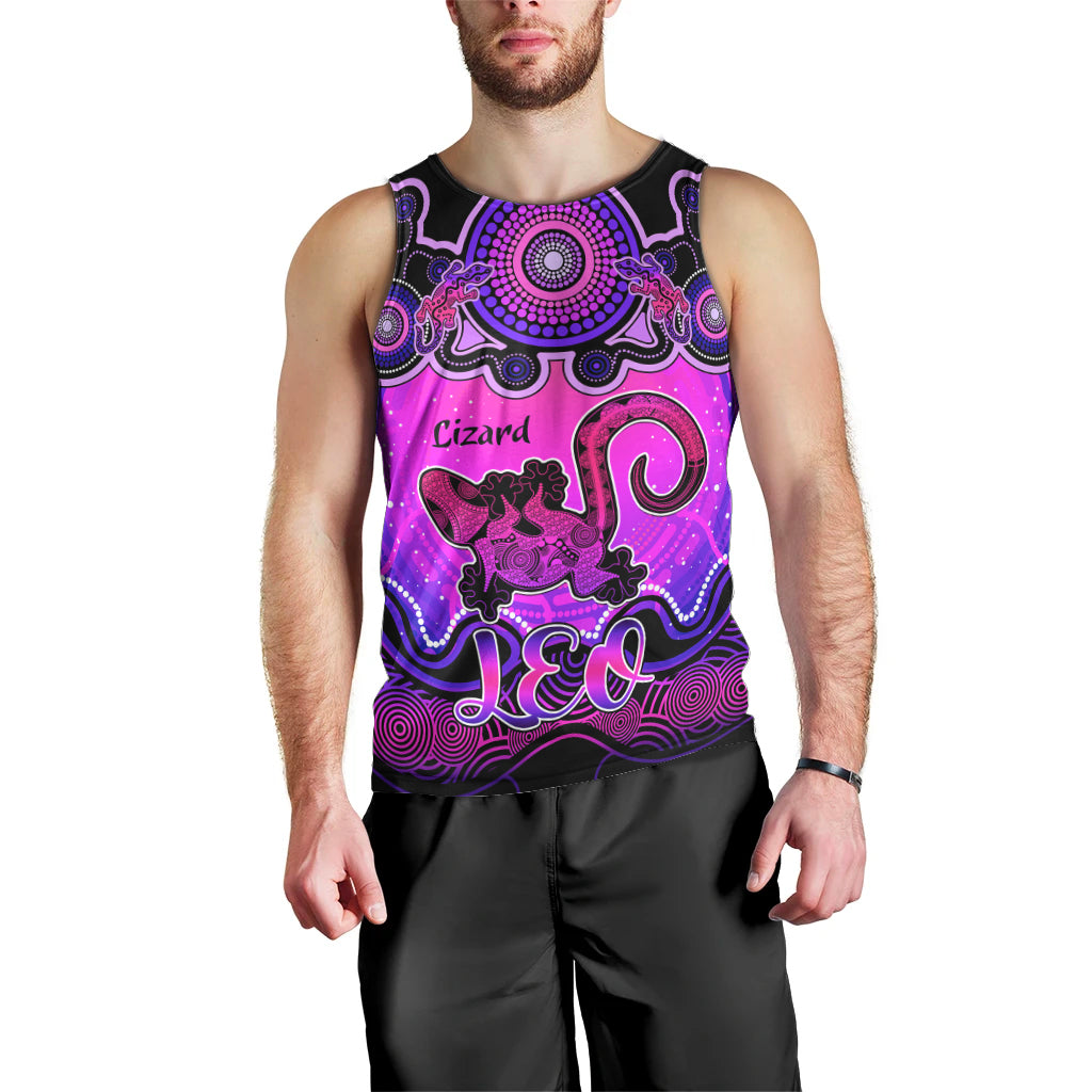 personalised-australia-leo-lizard-zodiac-men-tank-top-auz-astrology-aboriginal-magenta
