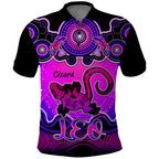 personalised-australia-leo-lizard-zodiac-polo-shirt-auz-astrology-aboriginal-magenta