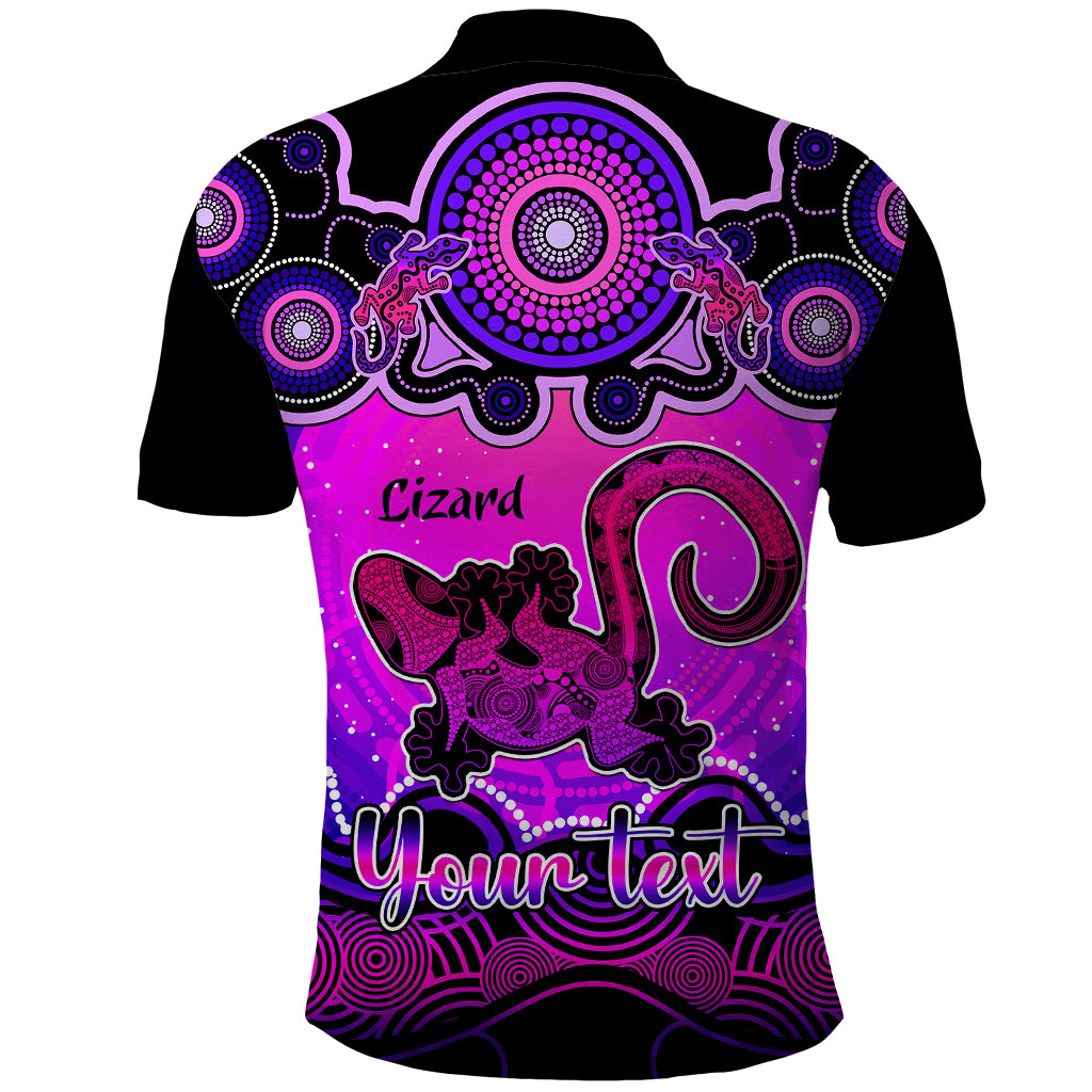 personalised-australia-leo-lizard-zodiac-polo-shirt-auz-astrology-aboriginal-magenta