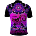 personalised-australia-leo-lizard-zodiac-polo-shirt-auz-astrology-aboriginal-magenta