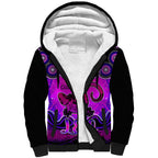 personalised-australia-leo-lizard-zodiac-sherpa-hoodie-auz-astrology-aboriginal-magenta