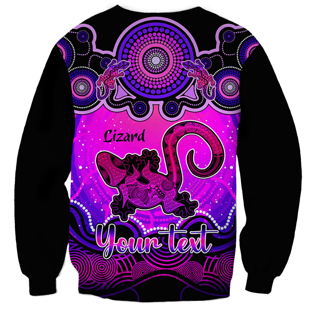personalised-australia-leo-lizard-zodiac-sweatshirt-auz-astrology-aboriginal-magenta