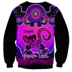 personalised-australia-leo-lizard-zodiac-sweatshirt-auz-astrology-aboriginal-magenta