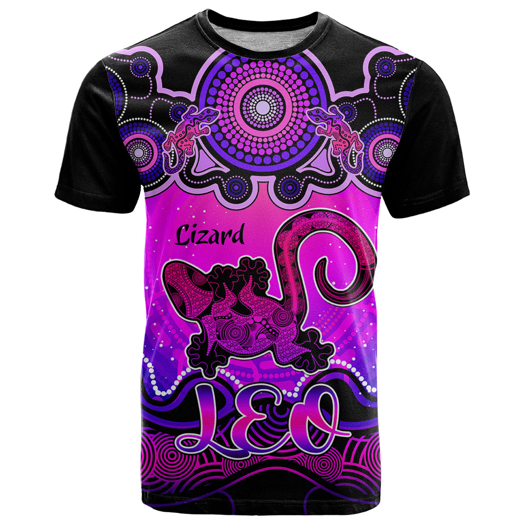 personalised-australia-leo-lizard-zodiac-t-shirt-auz-astrology-aboriginal-magenta