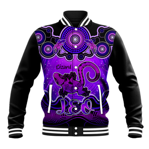 personalised-australia-leo-lizard-zodiac-baseball-jacket-auz-astrology-aboriginal-purple