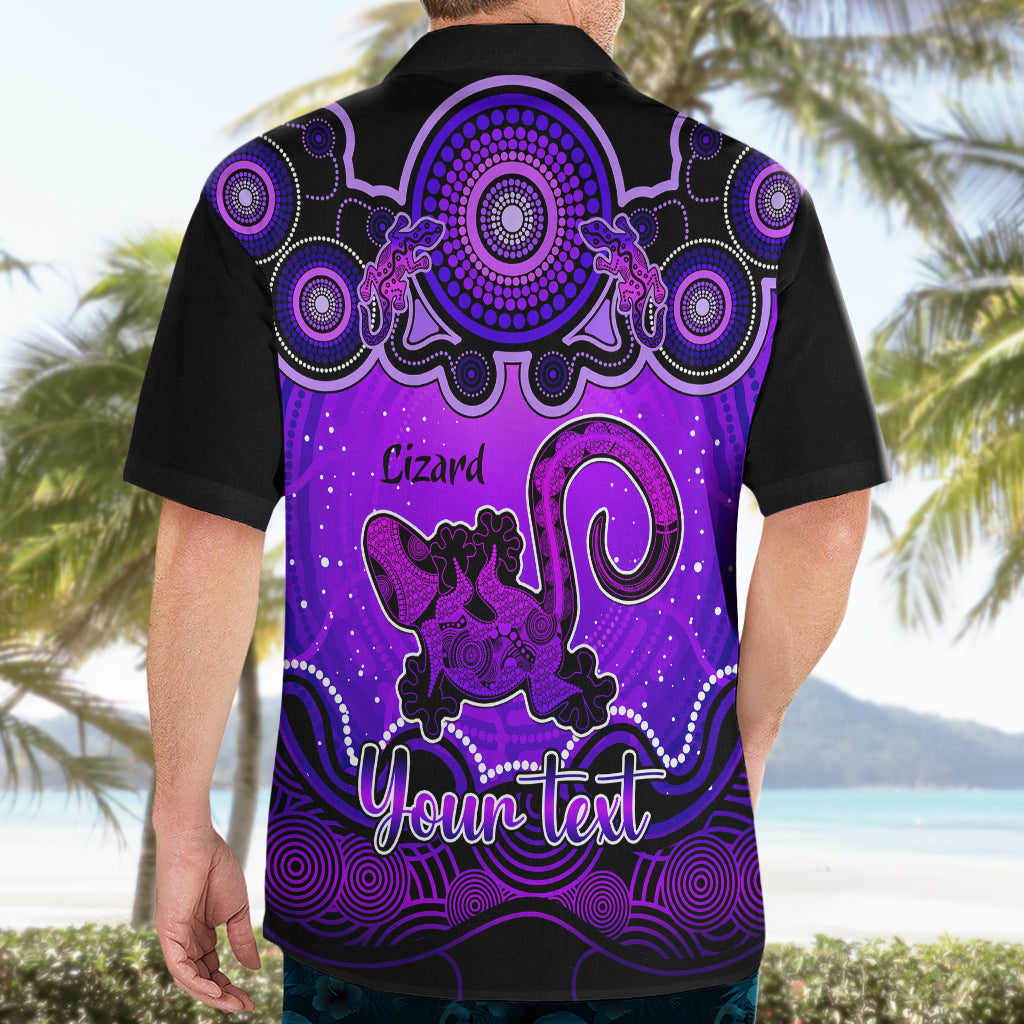 personalised-australia-leo-lizard-zodiac-hawaiian-shirt-auz-astrology-aboriginal-purple