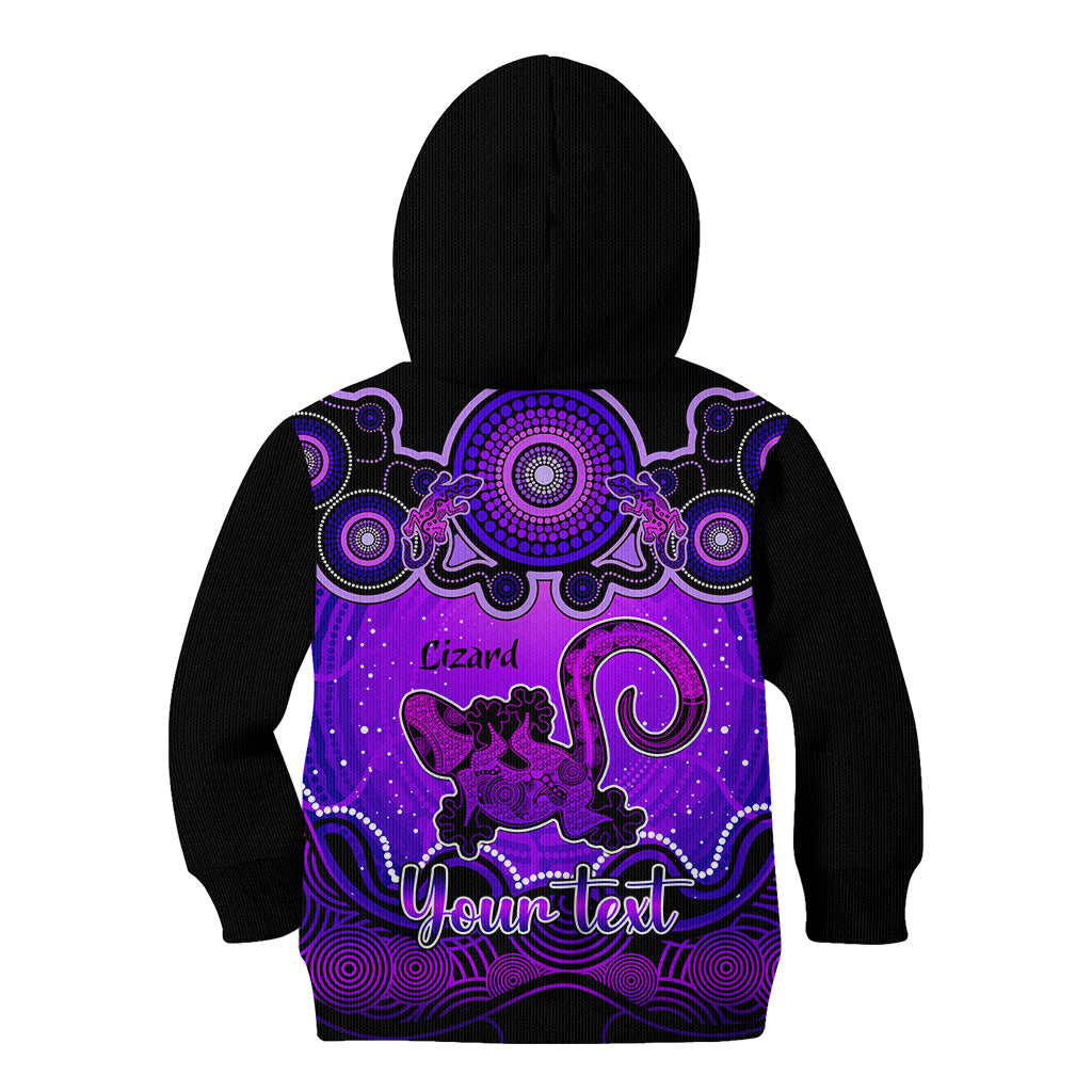 personalised-australia-leo-lizard-zodiac-kid-hoodie-auz-astrology-aboriginal-purple