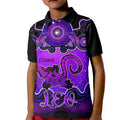 personalised-australia-leo-lizard-zodiac-kid-polo-shirt-auz-astrology-aboriginal-purple