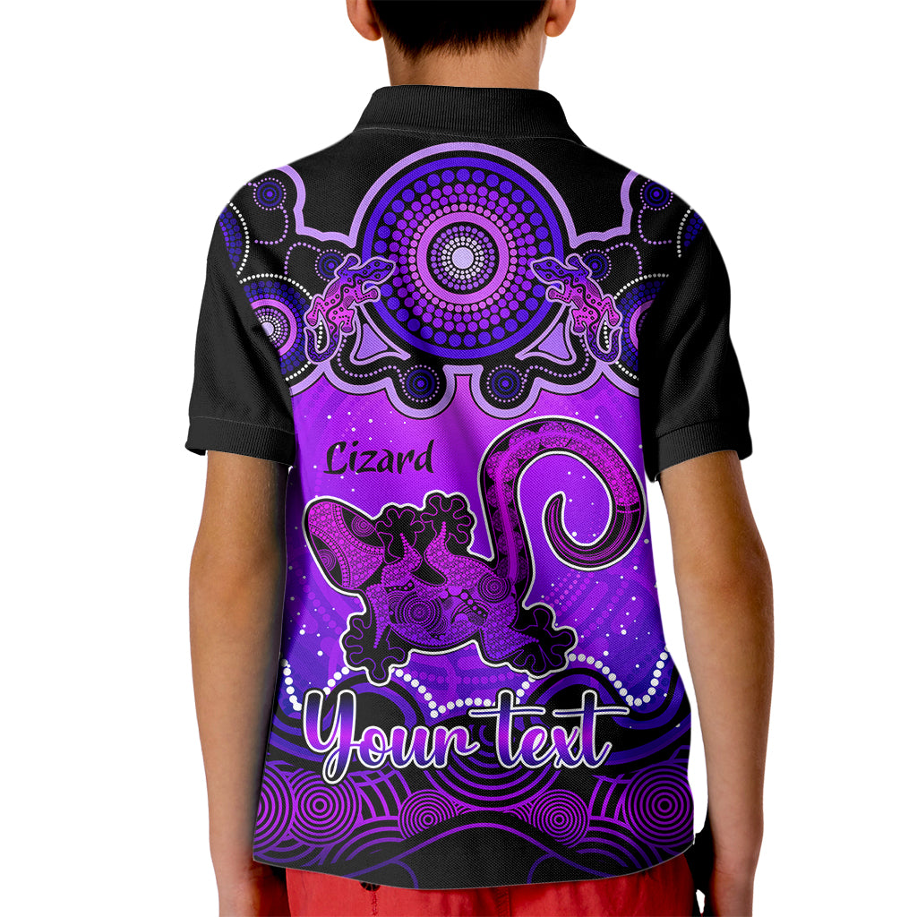 personalised-australia-leo-lizard-zodiac-kid-polo-shirt-auz-astrology-aboriginal-purple