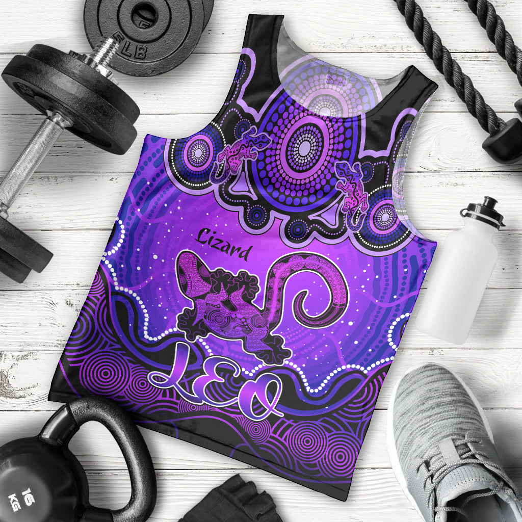 personalised-australia-leo-lizard-zodiac-men-tank-top-auz-astrology-aboriginal-purple