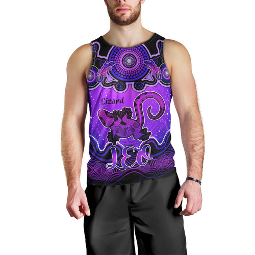 personalised-australia-leo-lizard-zodiac-men-tank-top-auz-astrology-aboriginal-purple